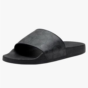 COACH Women's Udele Coated Canvas Slides
